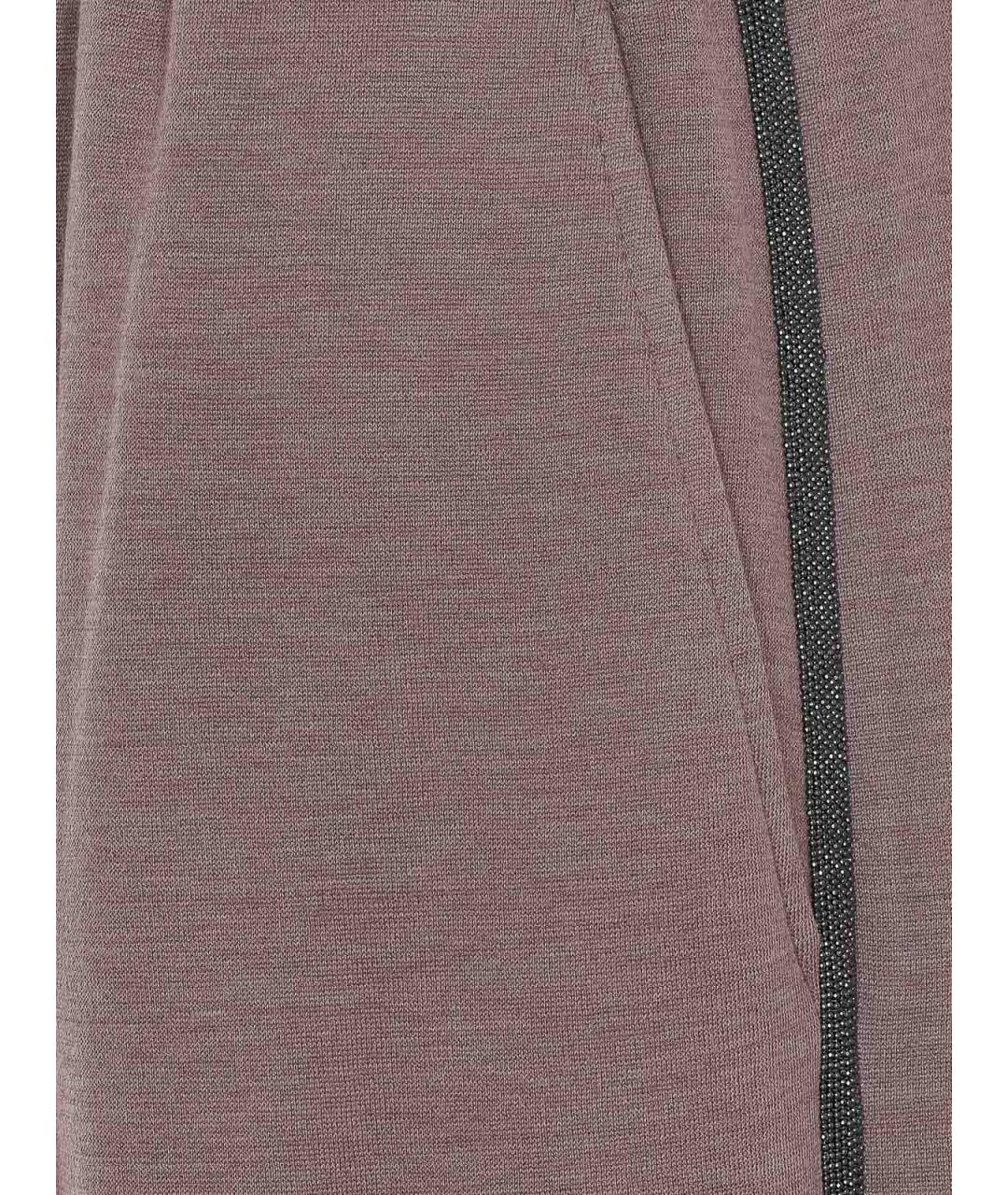 BRUNELLO CUCINELLI Фиолетовые хлопковые спортивные брюки и шорты, фото 3