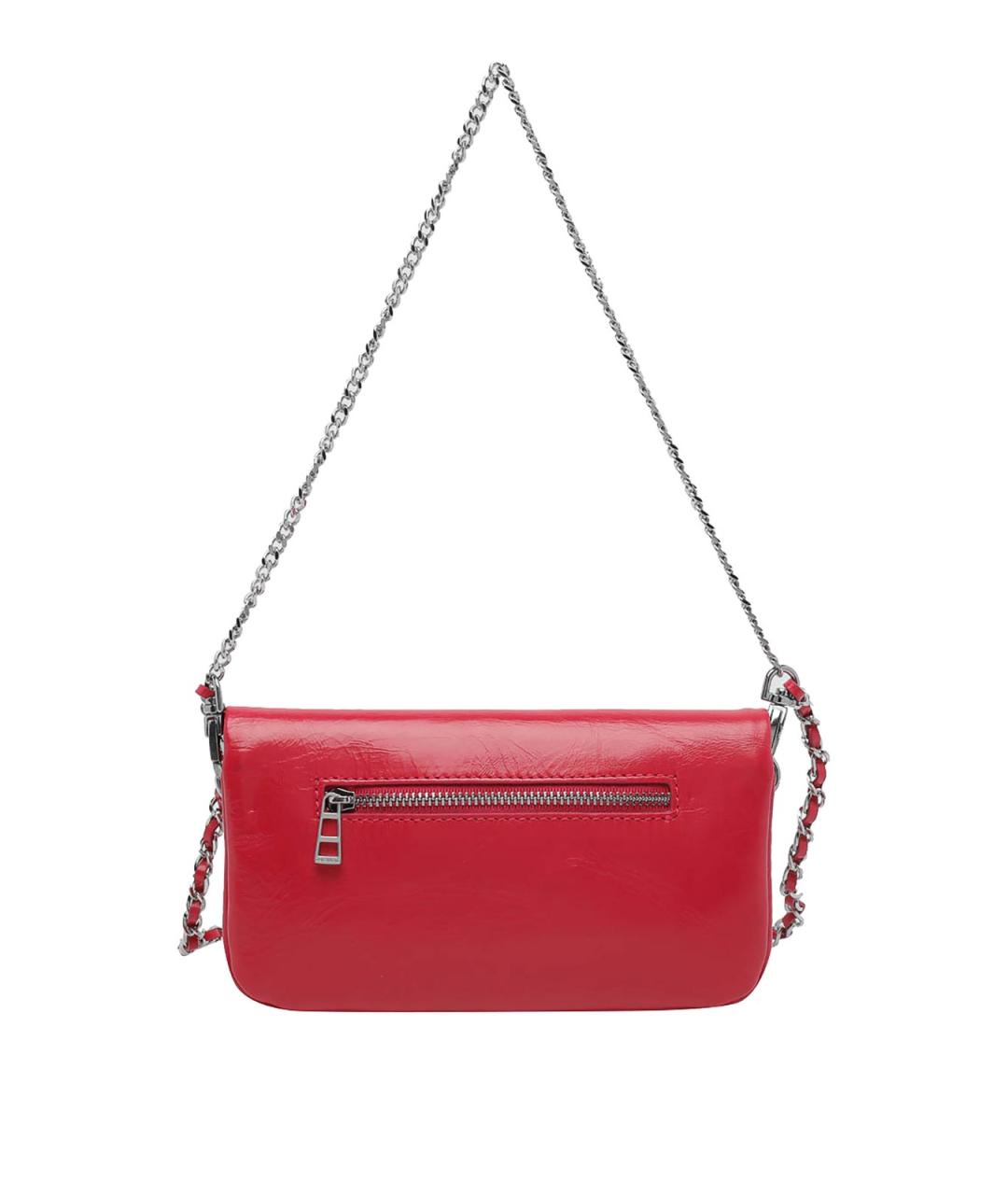 ZADIG & VOLTAIRE Красная кожаная сумка через плечо, фото 3