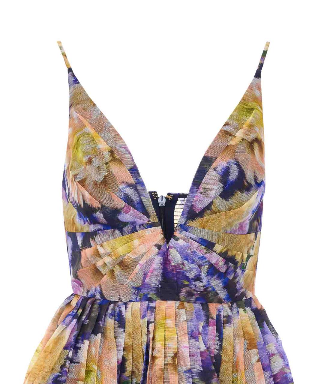 ZIMMERMANN Фиолетовое льняное повседневное платье, фото 4