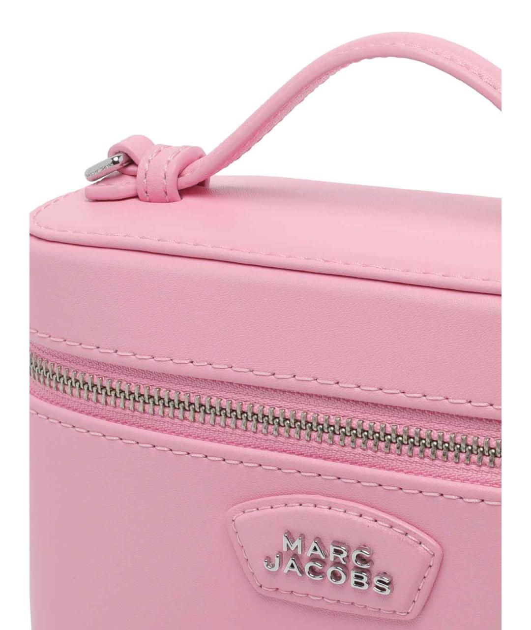 MARC JACOBS Розовая кожаная сумка с короткими ручками, фото 4