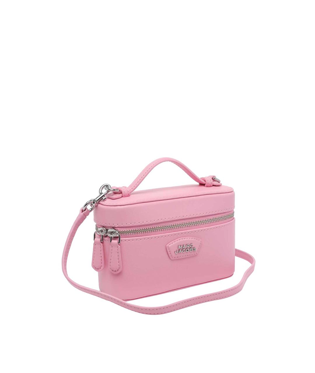 MARC JACOBS Розовая кожаная сумка с короткими ручками, фото 2