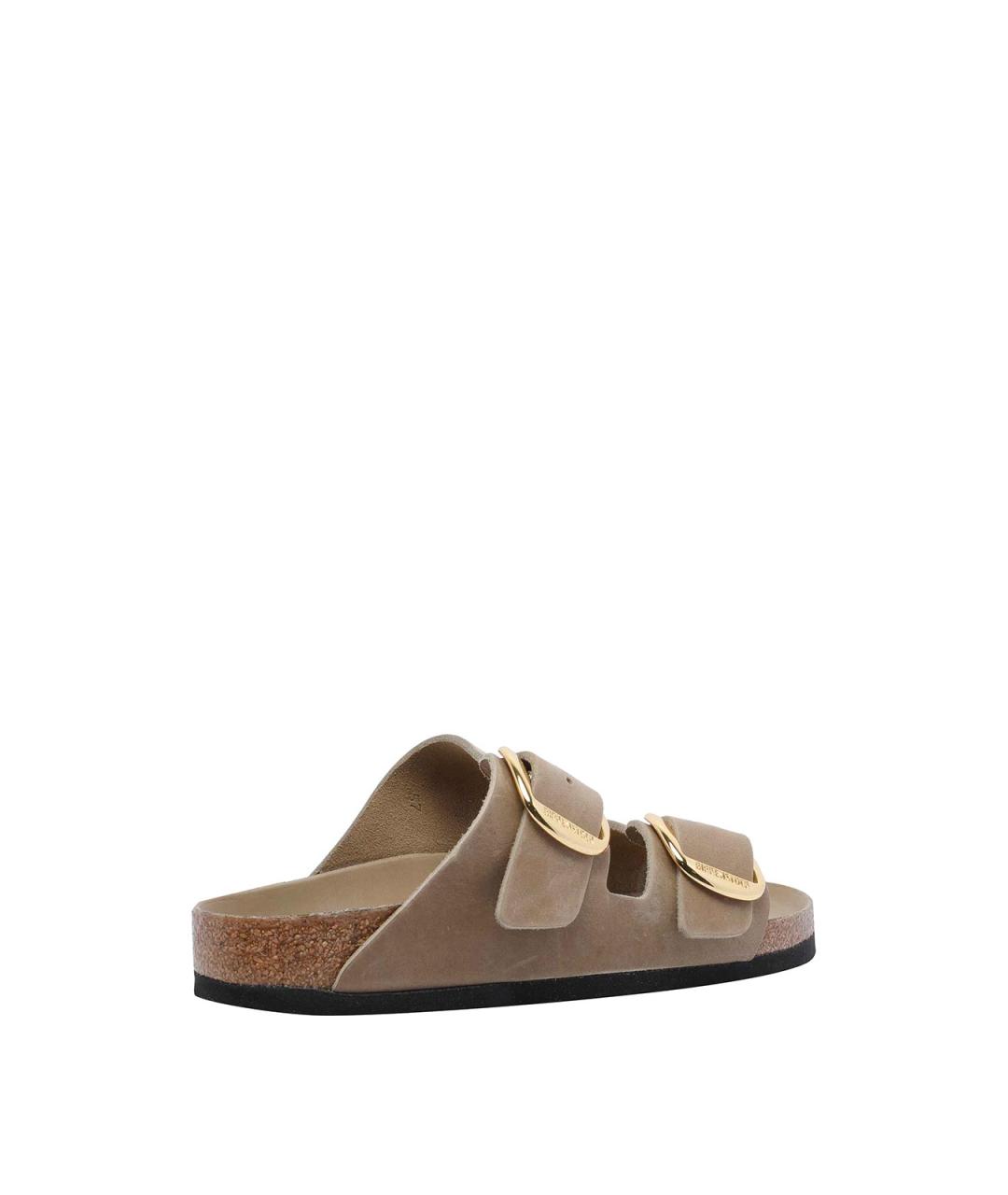 BIRKENSTOCK Бежевые кожаные шлепанцы, фото 3
