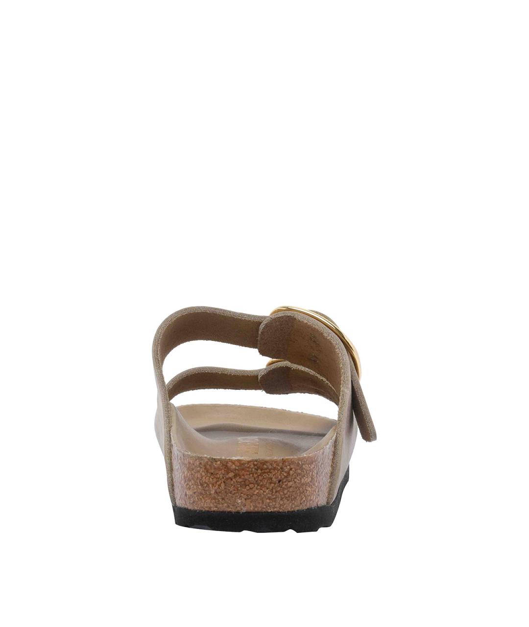 BIRKENSTOCK Бежевые кожаные шлепанцы, фото 4
