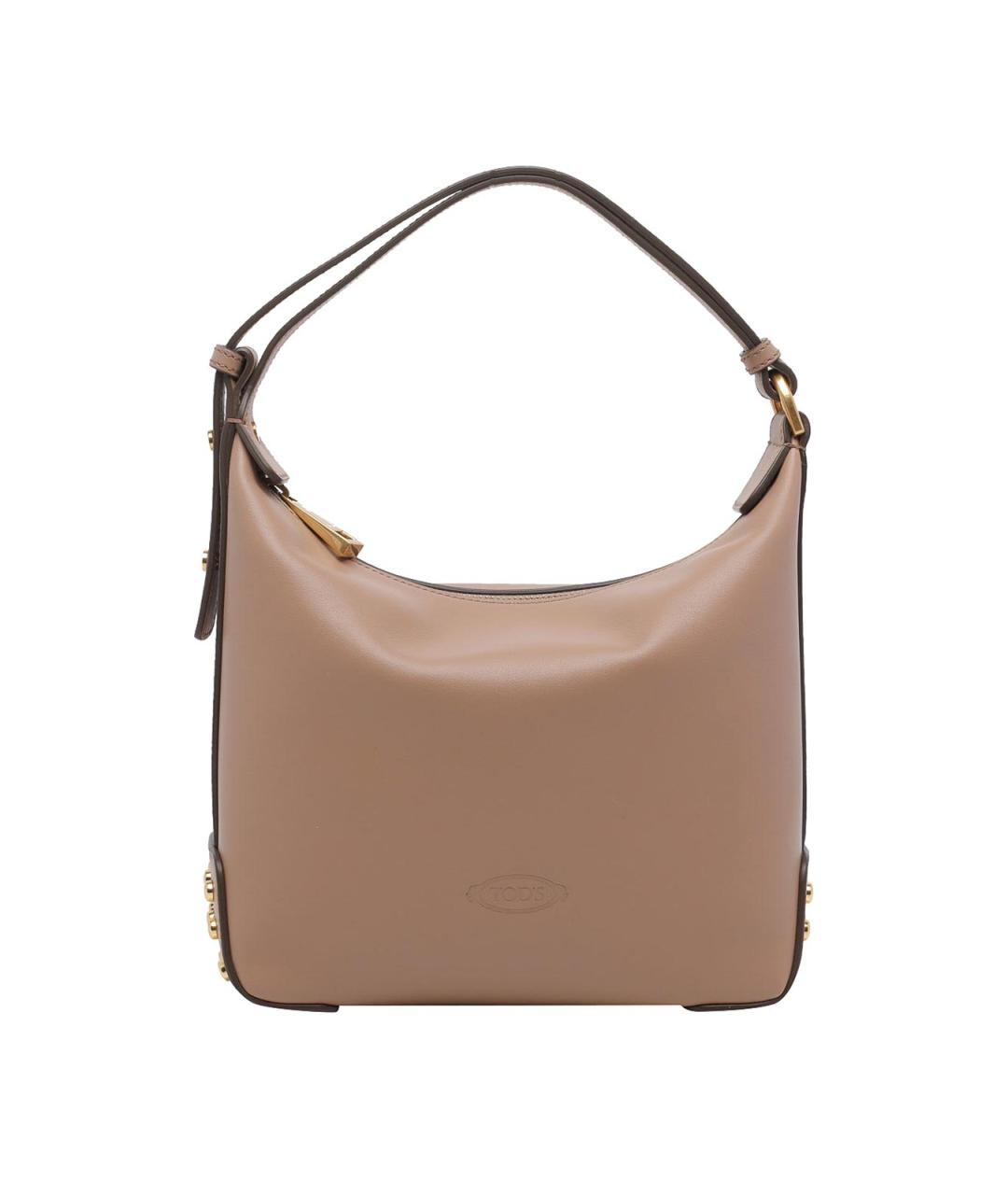 TOD'S Бежевая кожаная сумка тоут, фото 1