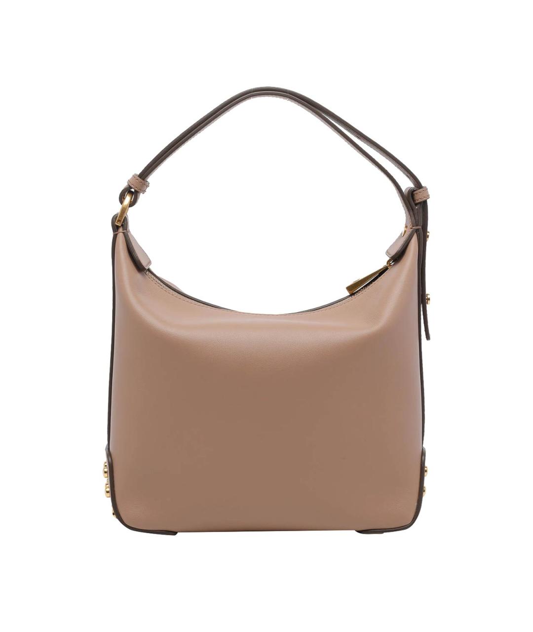 TOD'S Бежевая кожаная сумка тоут, фото 3