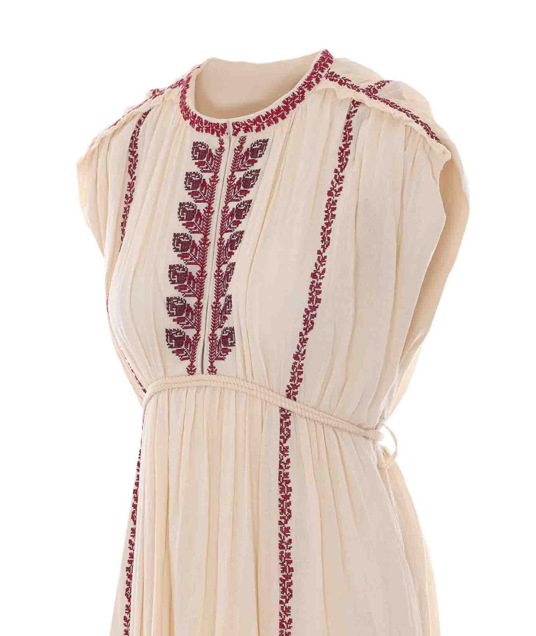 ISABEL MARANT Бежевое хлопковое повседневное платье, фото 3
