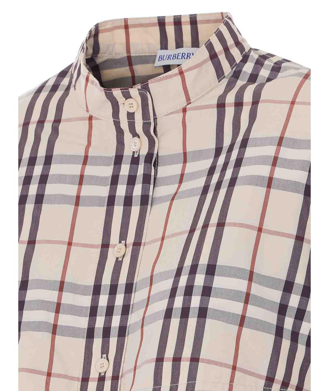 BURBERRY Мульти хлопковое повседневное платье, фото 3