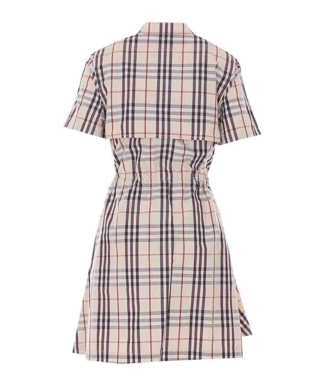 BURBERRY Мульти хлопковое повседневное платье, фото 2