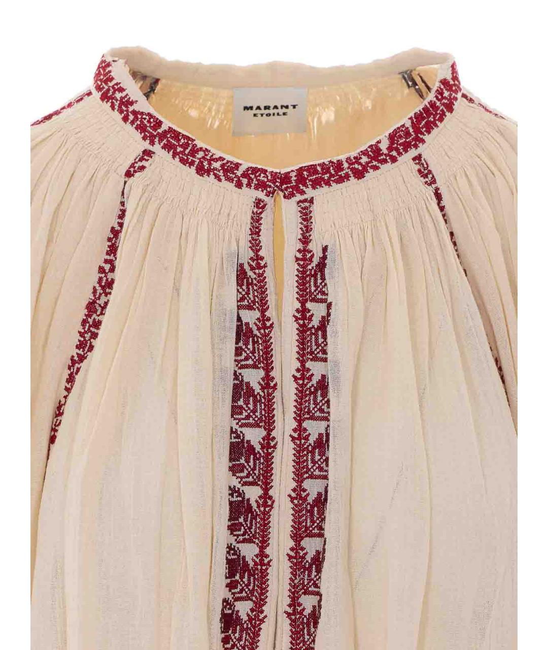 ISABEL MARANT Бежевая хлопковая рубашка, фото 4