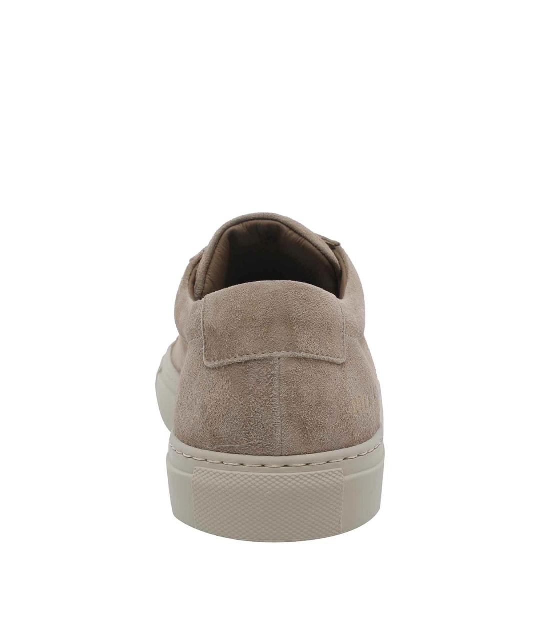 COMMON PROJECTS Бежевые замшевые низкие кроссовки / кеды, фото 4