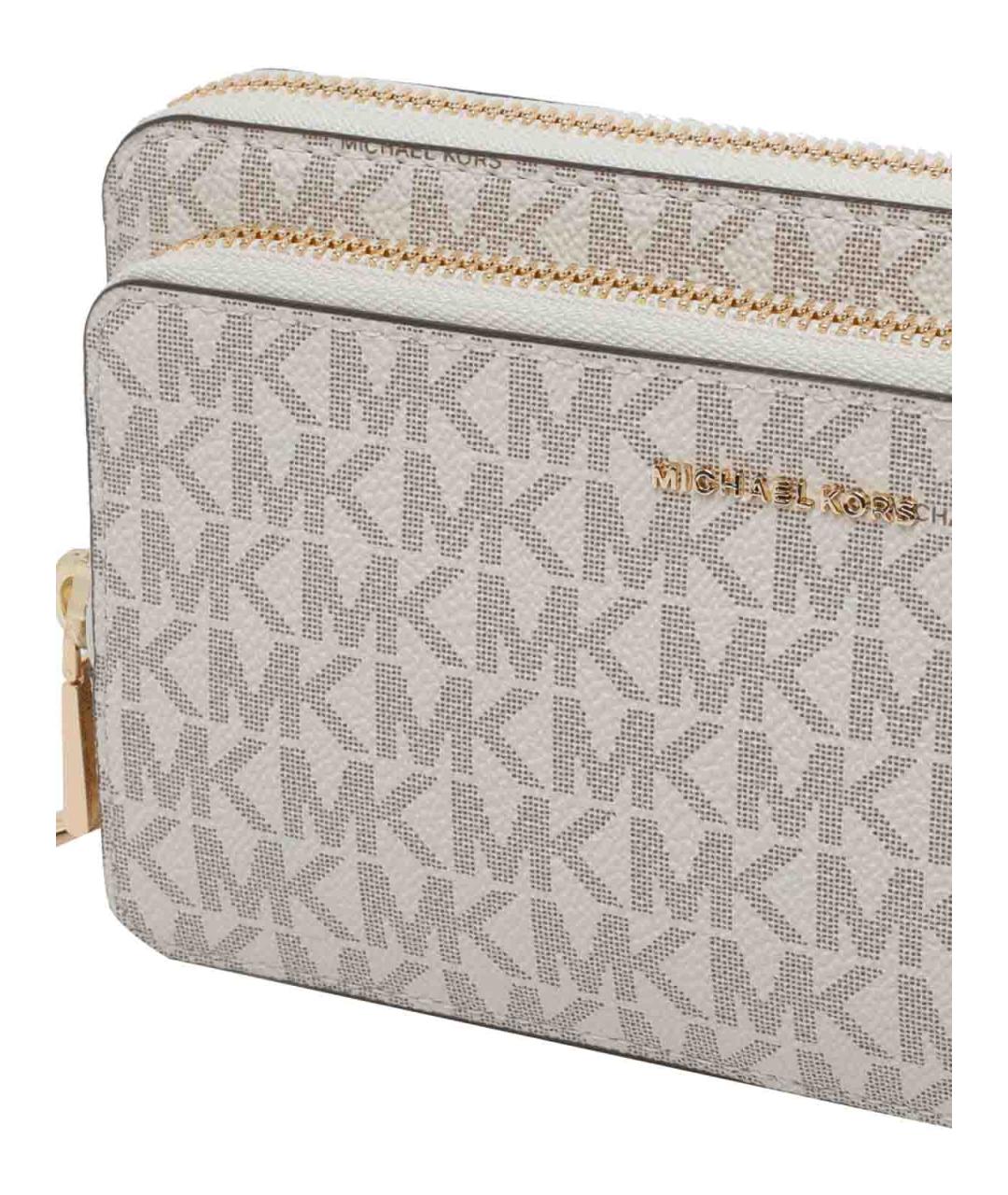 MICHAEL MICHAEL KORS Бежевая сумка через плечо из искусственной кожи, фото 4
