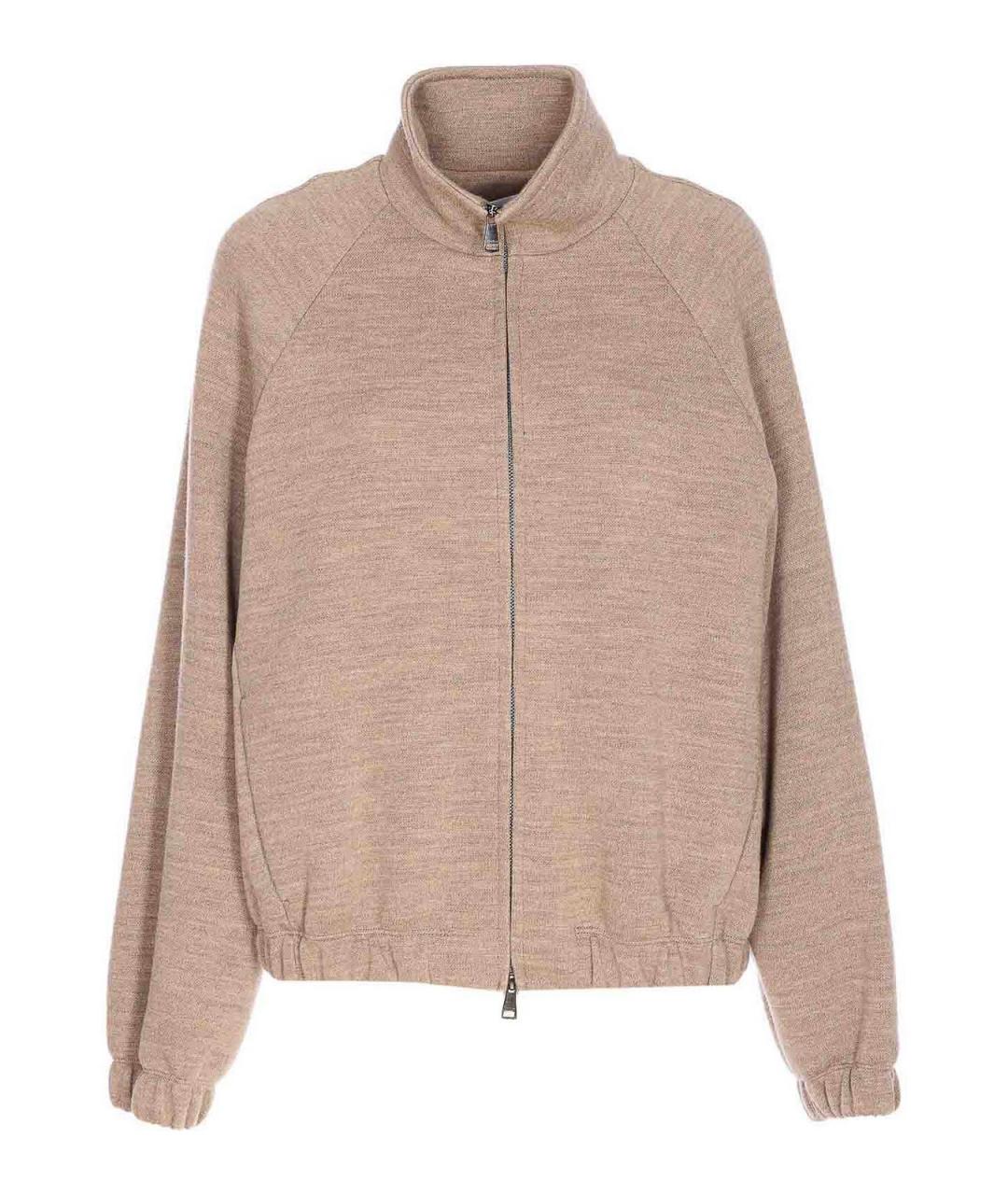 MAX MARA Бежевый хлопковый джемпер / свитер, фото 1