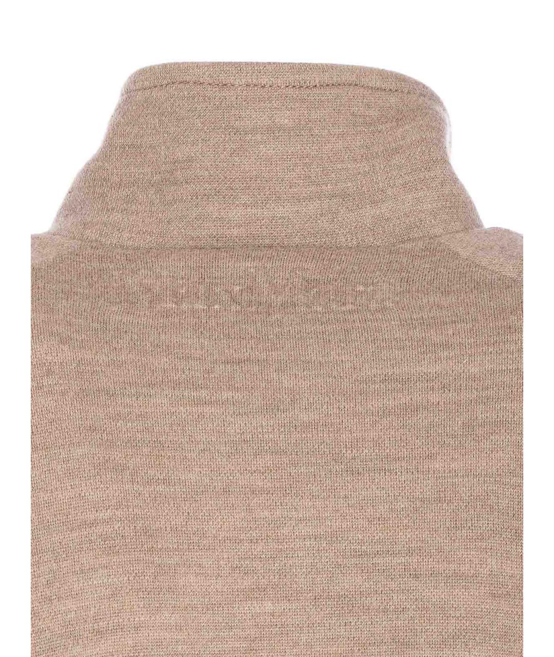 MAX MARA Бежевый хлопковый джемпер / свитер, фото 3