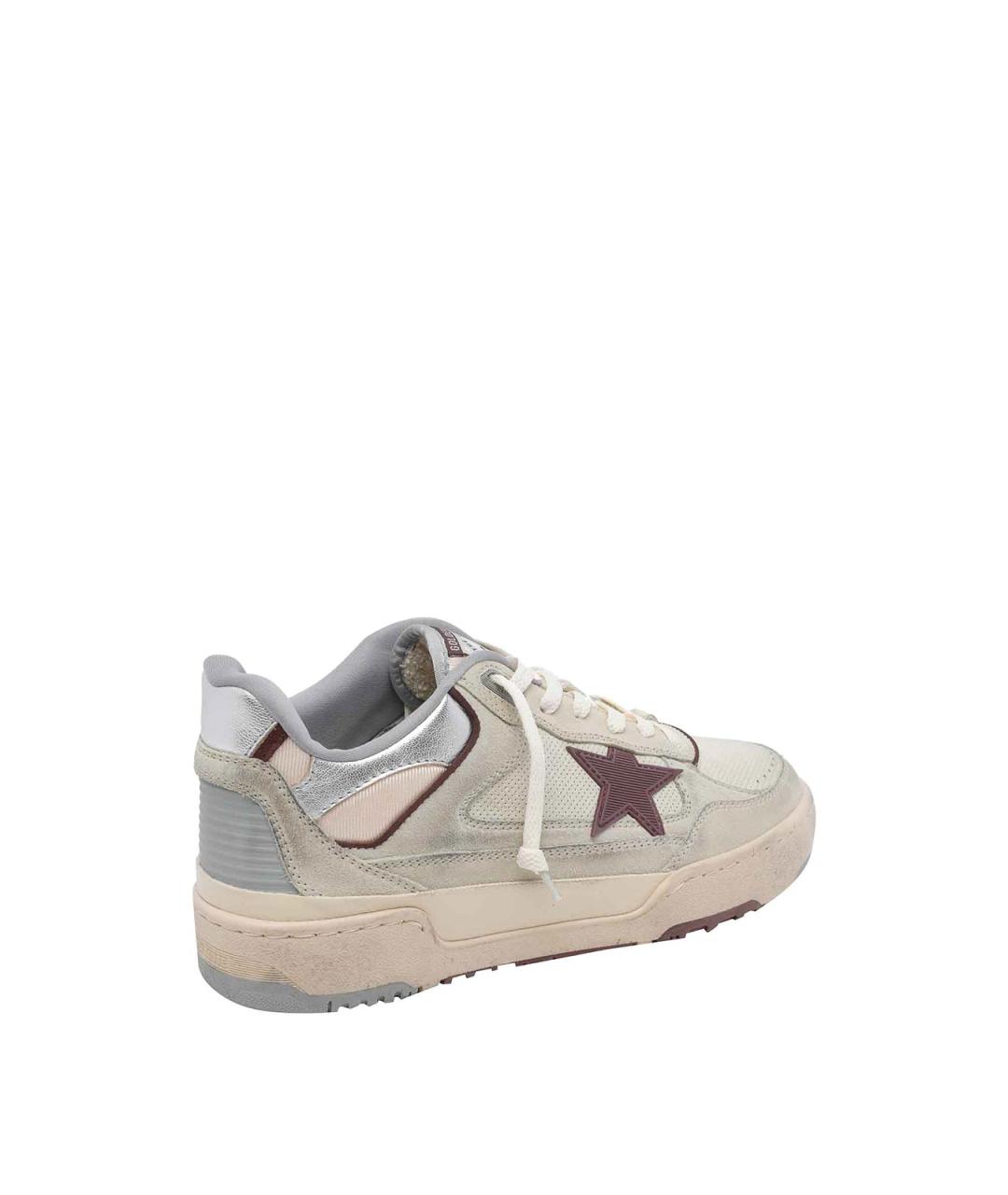 GOLDEN GOOSE DELUXE BRAND Бежевые кожаные низкие кроссовки / кеды, фото 3