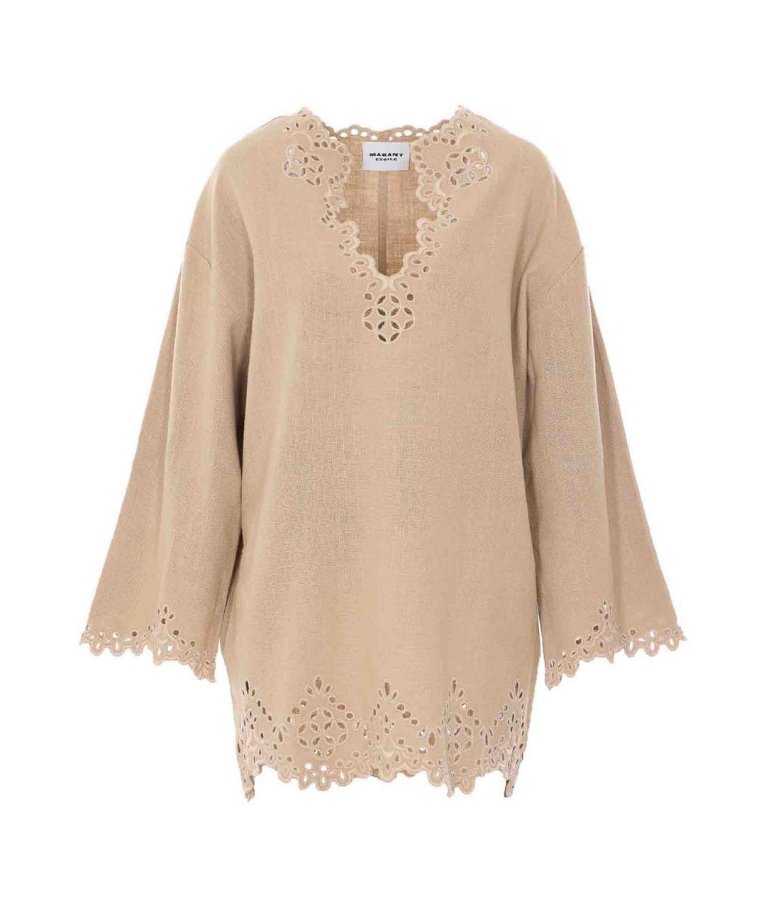 ISABEL MARANT Бежевое хлопковое повседневное платье, фото 1