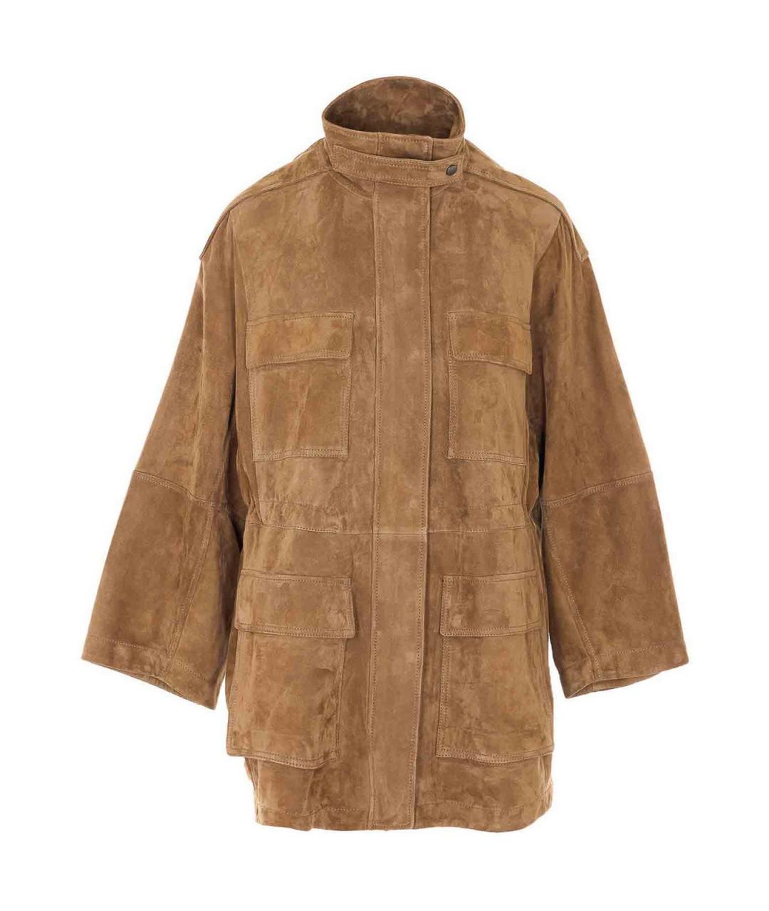 BRUNELLO CUCINELLI Коричневая замшевая куртка, фото 1