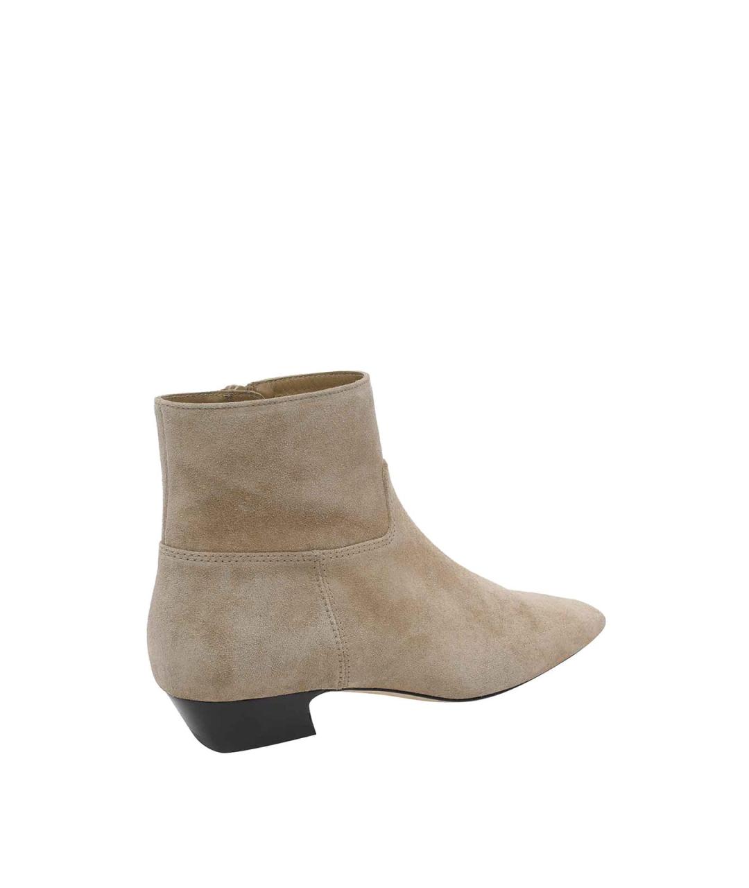 STUART WEITZMAN Бежевые замшевые ботильоны, фото 3