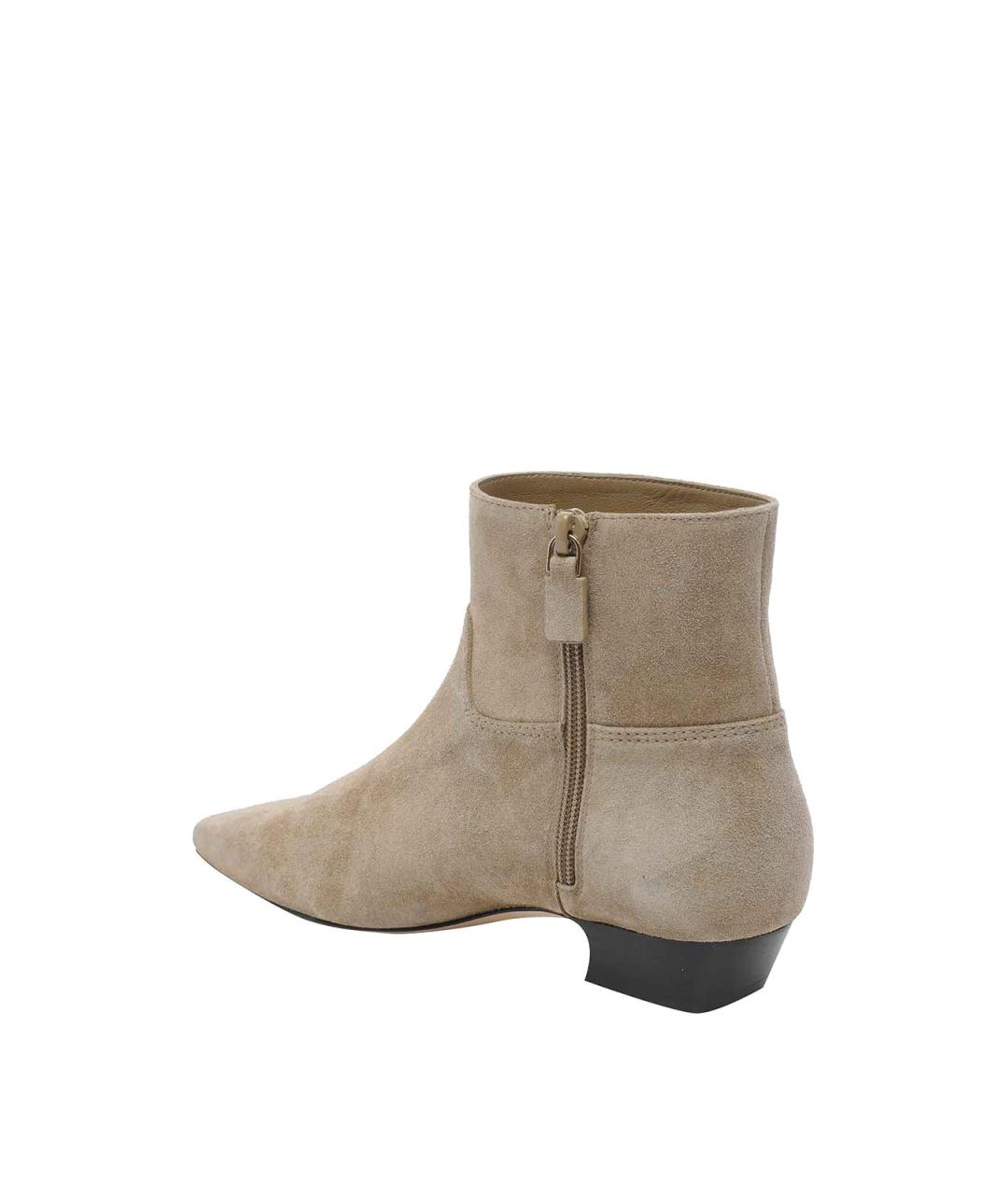 STUART WEITZMAN Бежевые замшевые ботильоны, фото 4