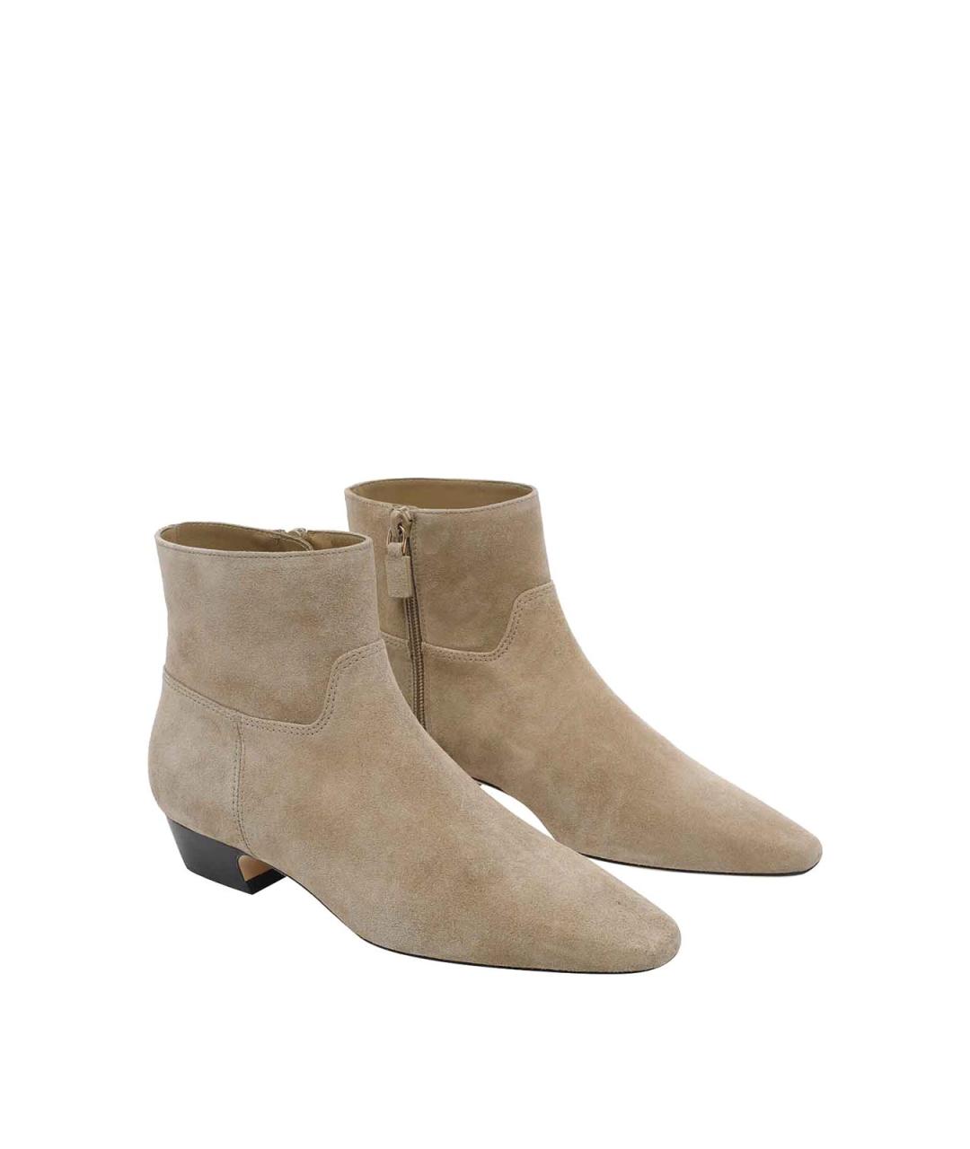 STUART WEITZMAN Бежевые замшевые ботильоны, фото 2