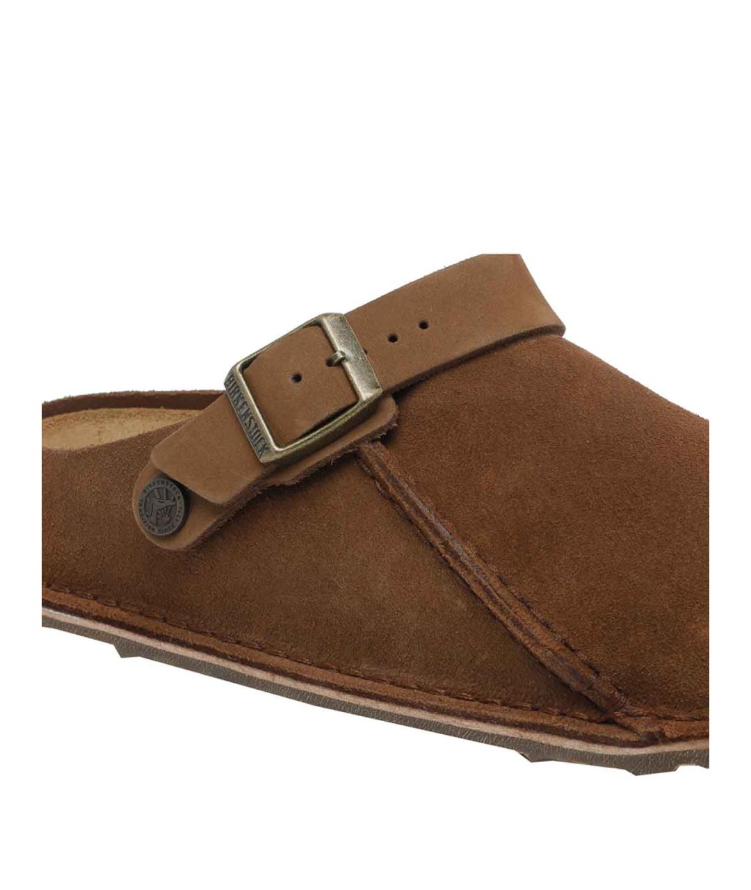 BIRKENSTOCK Коричневые замшевые сабо, фото 4