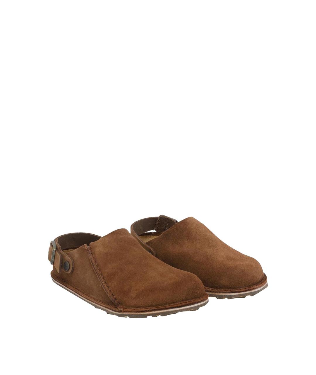 BIRKENSTOCK Коричневые замшевые сабо, фото 2