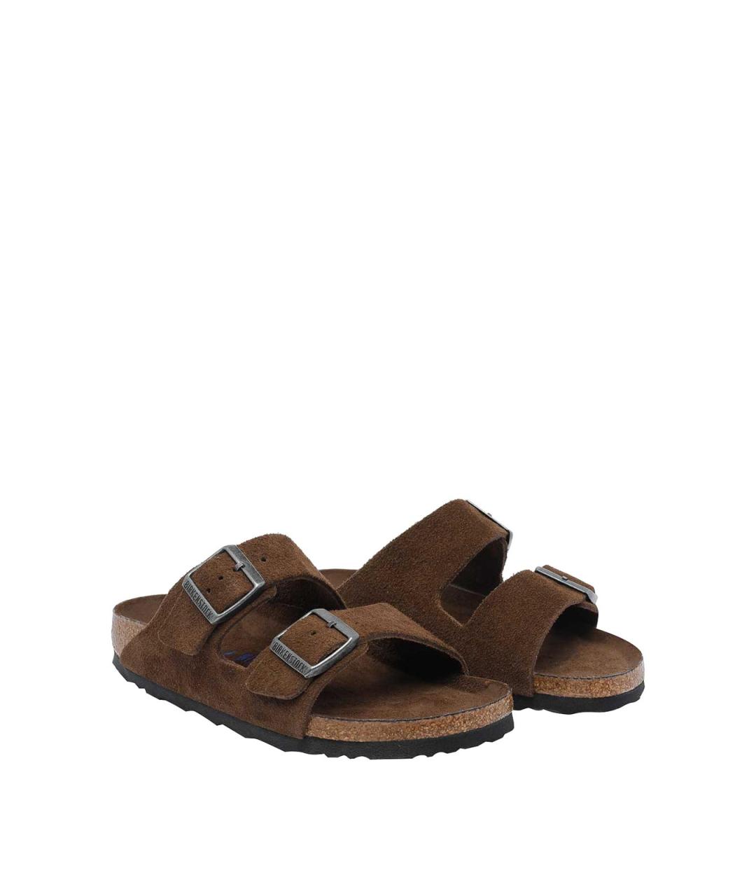 BIRKENSTOCK Коричневые замшевые сандалии, фото 2