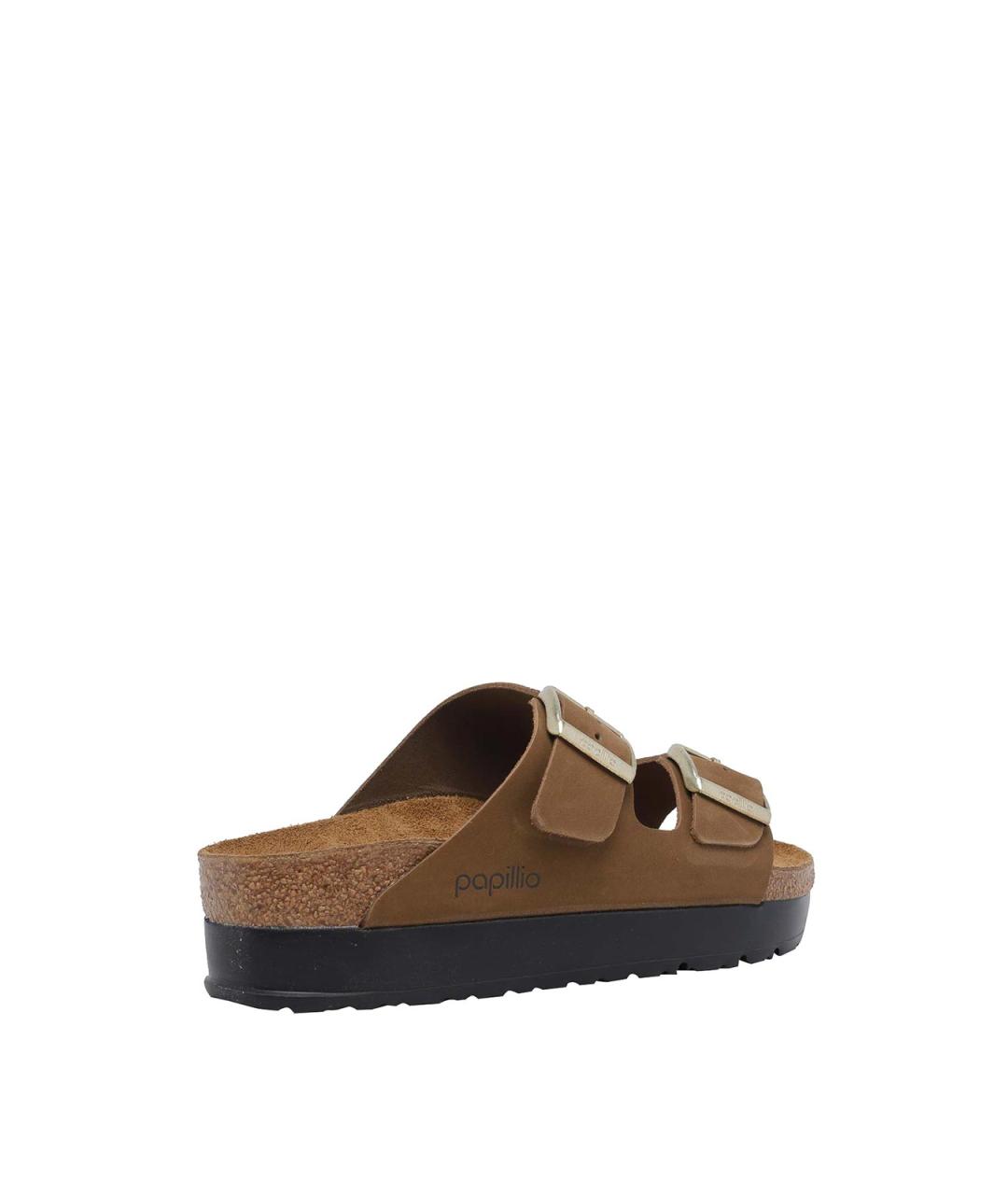 BIRKENSTOCK Коричневые кожаные шлепанцы, фото 3