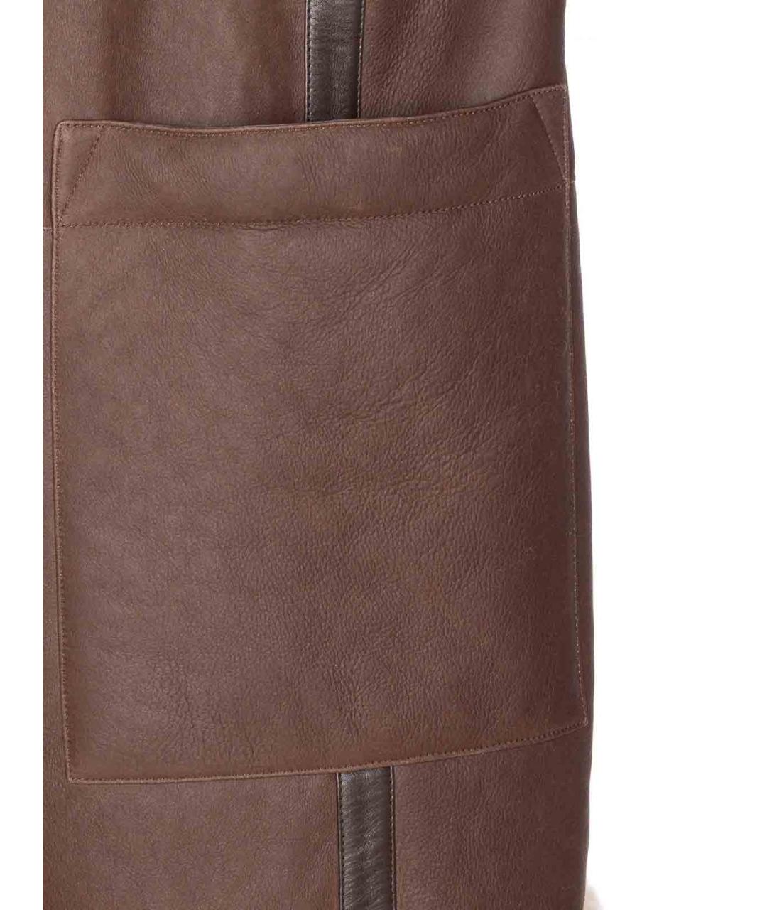 BOTTEGA VENETA Коричневый меховой жилет, фото 3