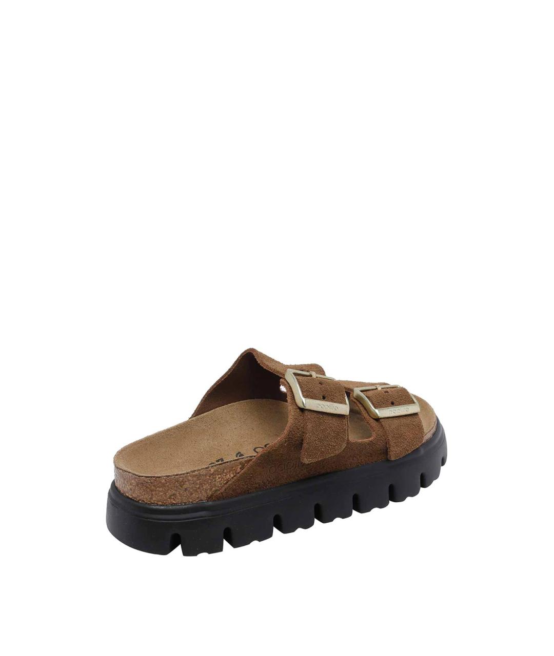 BIRKENSTOCK Коричневые замшевые шлепанцы, фото 3
