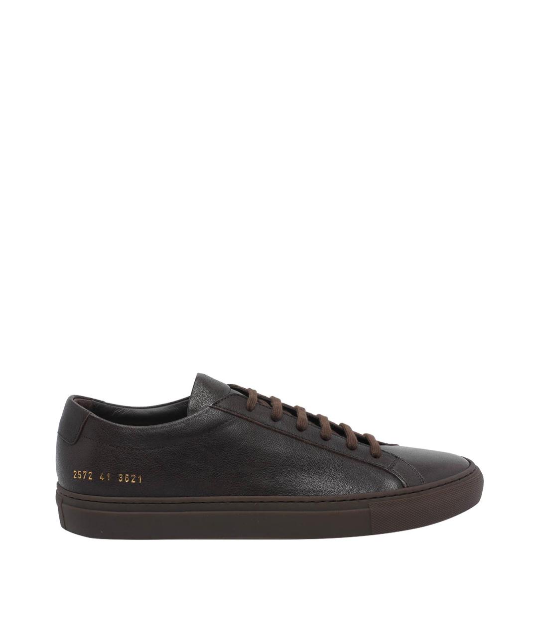 COMMON PROJECTS Коричневые кожаные низкие кроссовки / кеды, фото 1