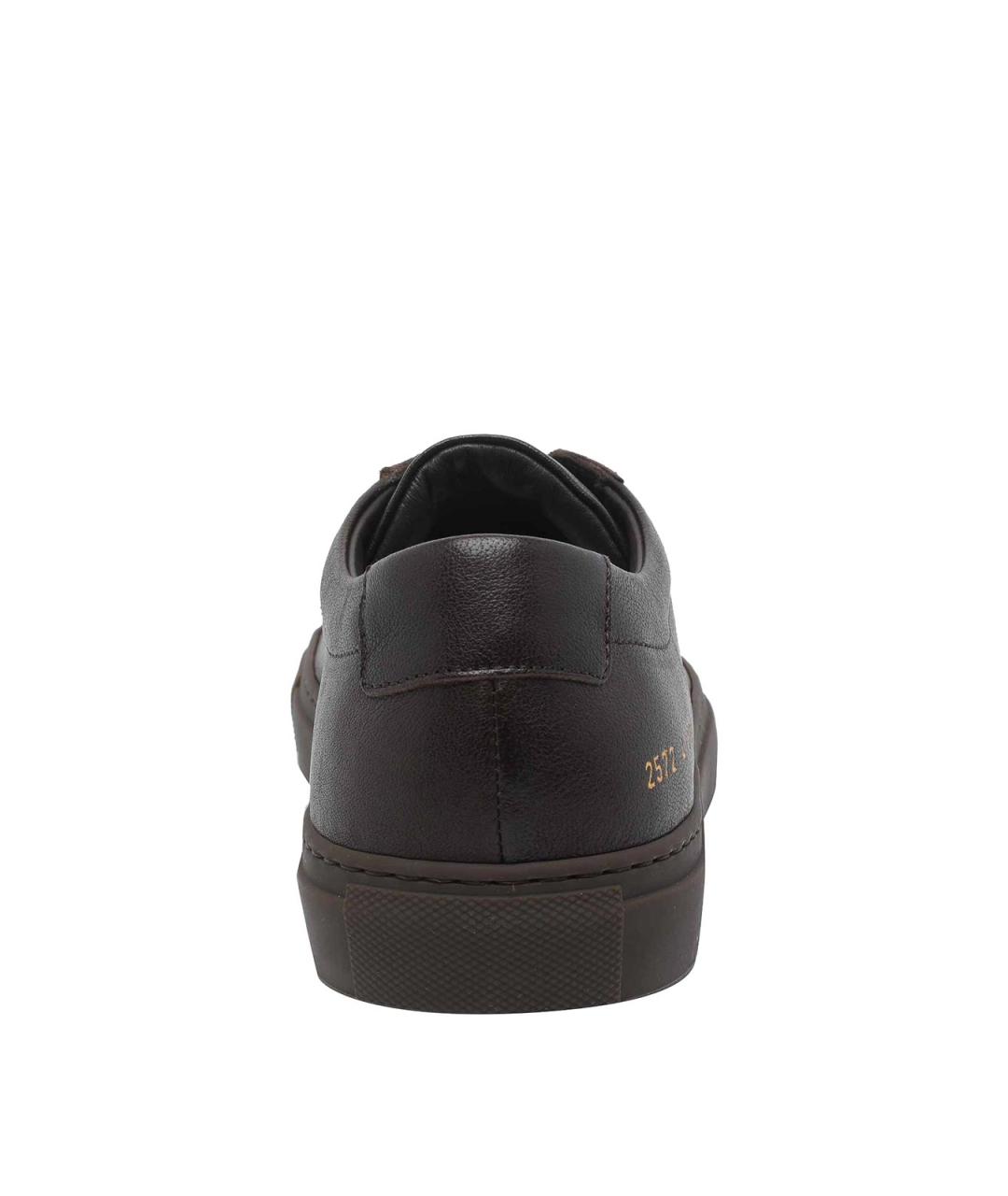 COMMON PROJECTS Коричневые кожаные низкие кроссовки / кеды, фото 4