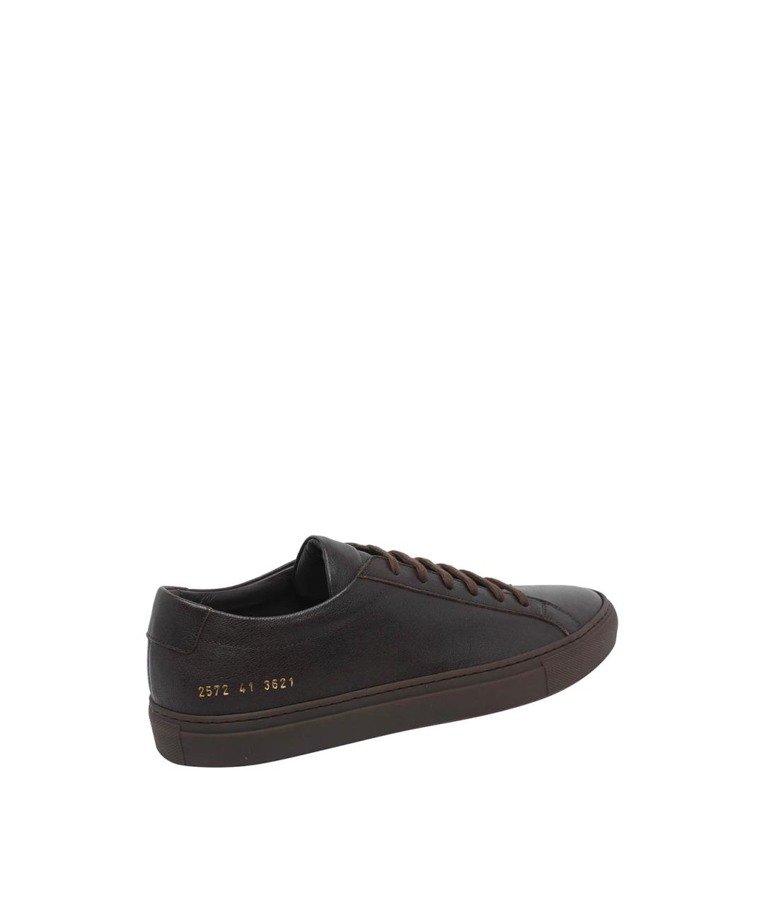 COMMON PROJECTS Коричневые кожаные низкие кроссовки / кеды, фото 3