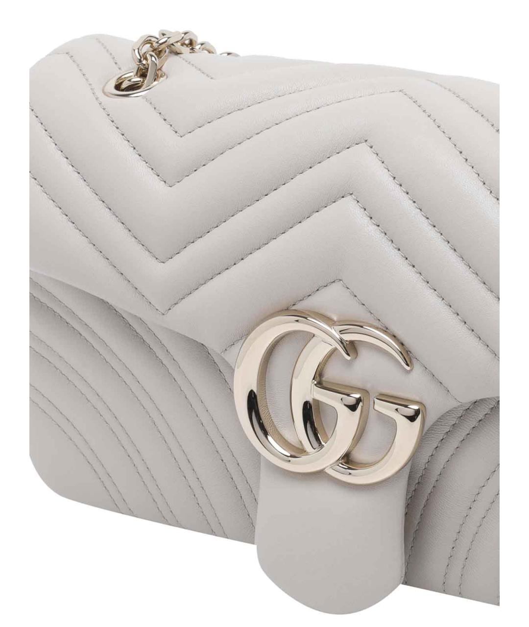 GUCCI Серая кожаная сумка через плечо, фото 4