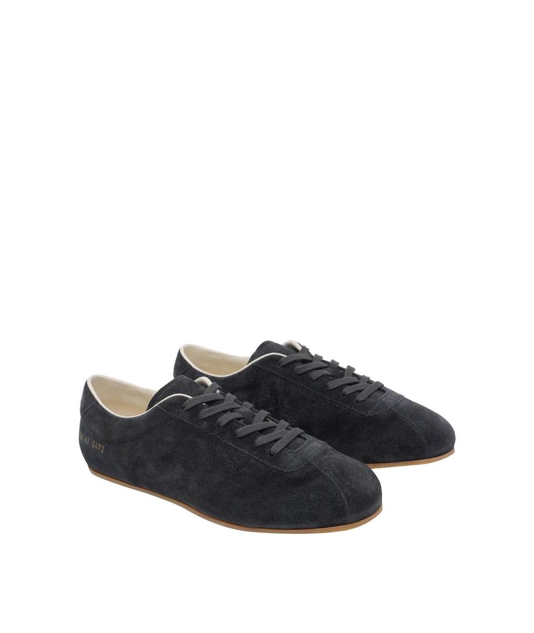 COMMON PROJECTS Серые замшевые низкие кроссовки / кеды, фото 2