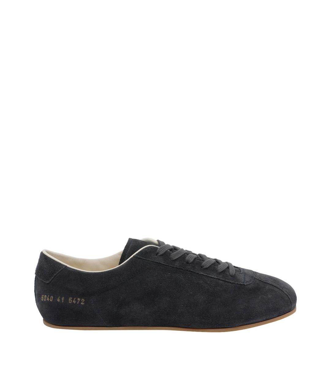 COMMON PROJECTS Серые замшевые низкие кроссовки / кеды, фото 1
