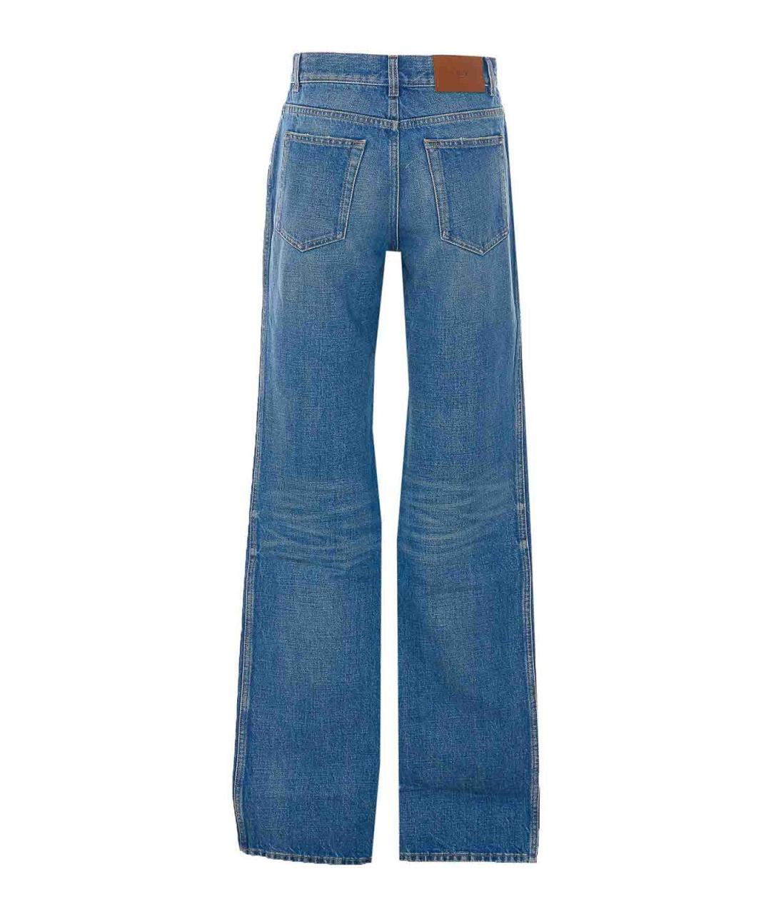 CHLOE Синие хлопковые прямые джинсы, фото 2