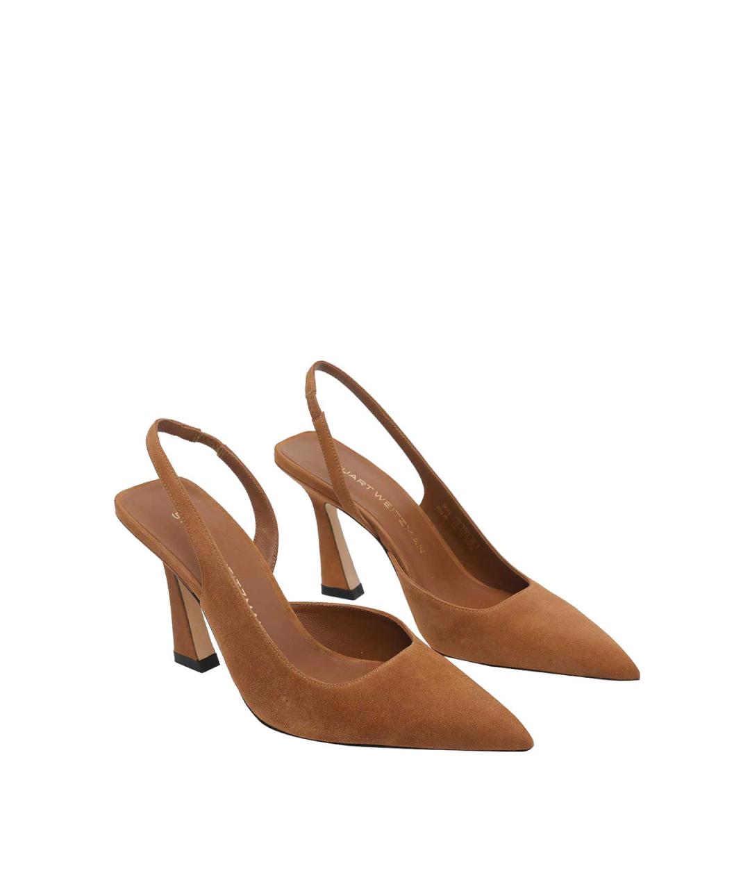 STUART WEITZMAN Коричневые замшевые туфли, фото 2