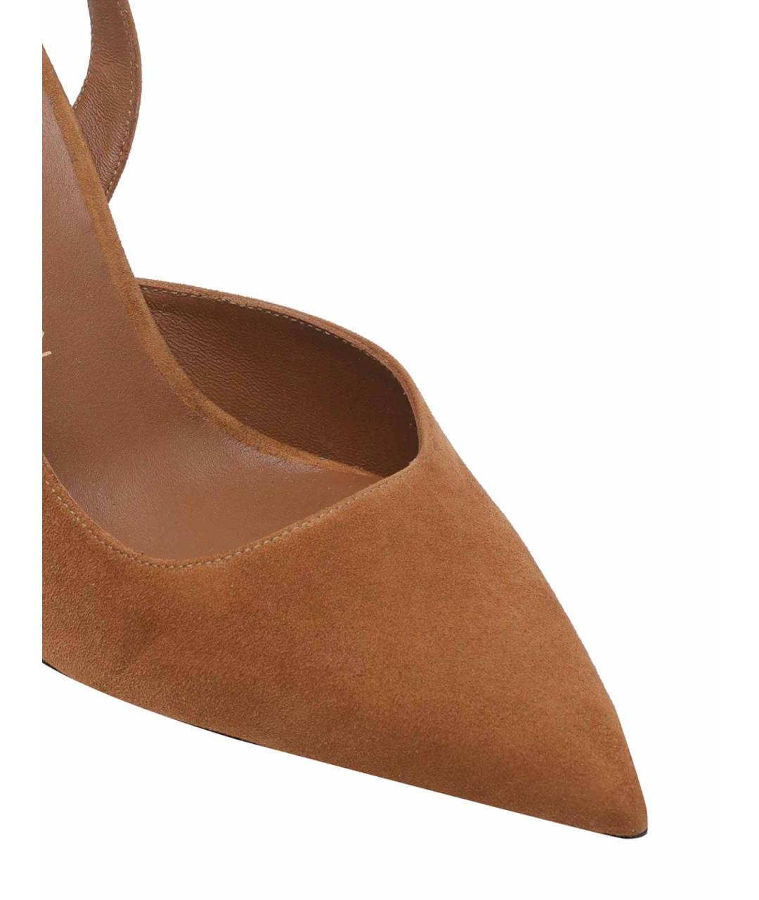 STUART WEITZMAN Коричневые замшевые туфли, фото 4