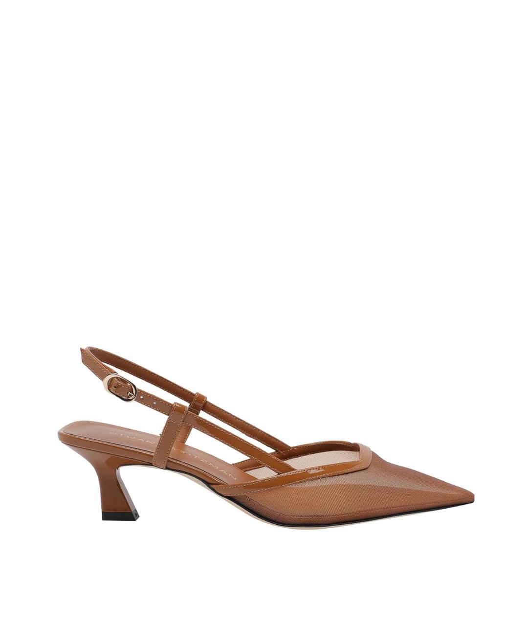 STUART WEITZMAN Коричневые текстильные туфли, фото 1