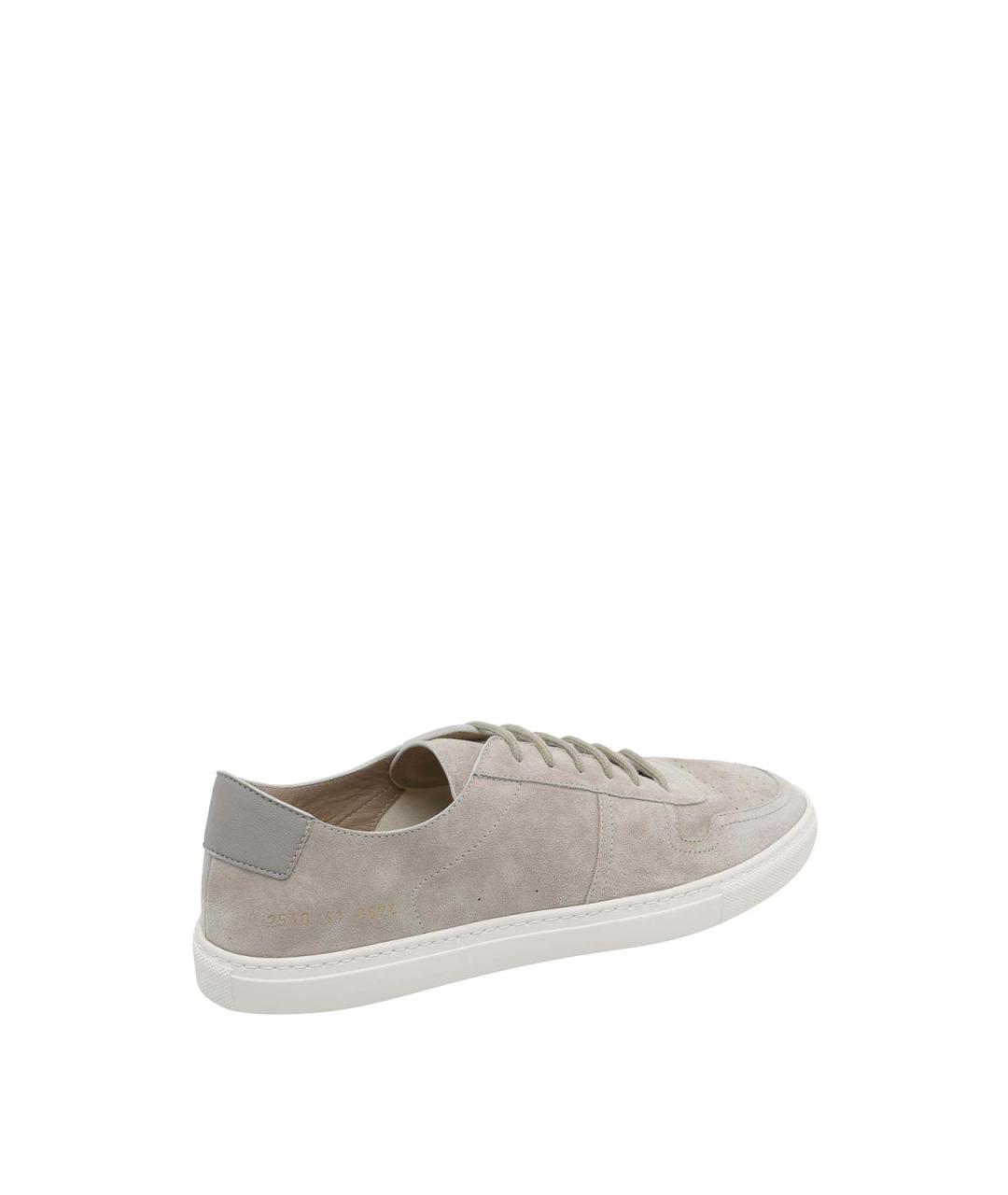 COMMON PROJECTS Серые замшевые низкие кроссовки / кеды, фото 3