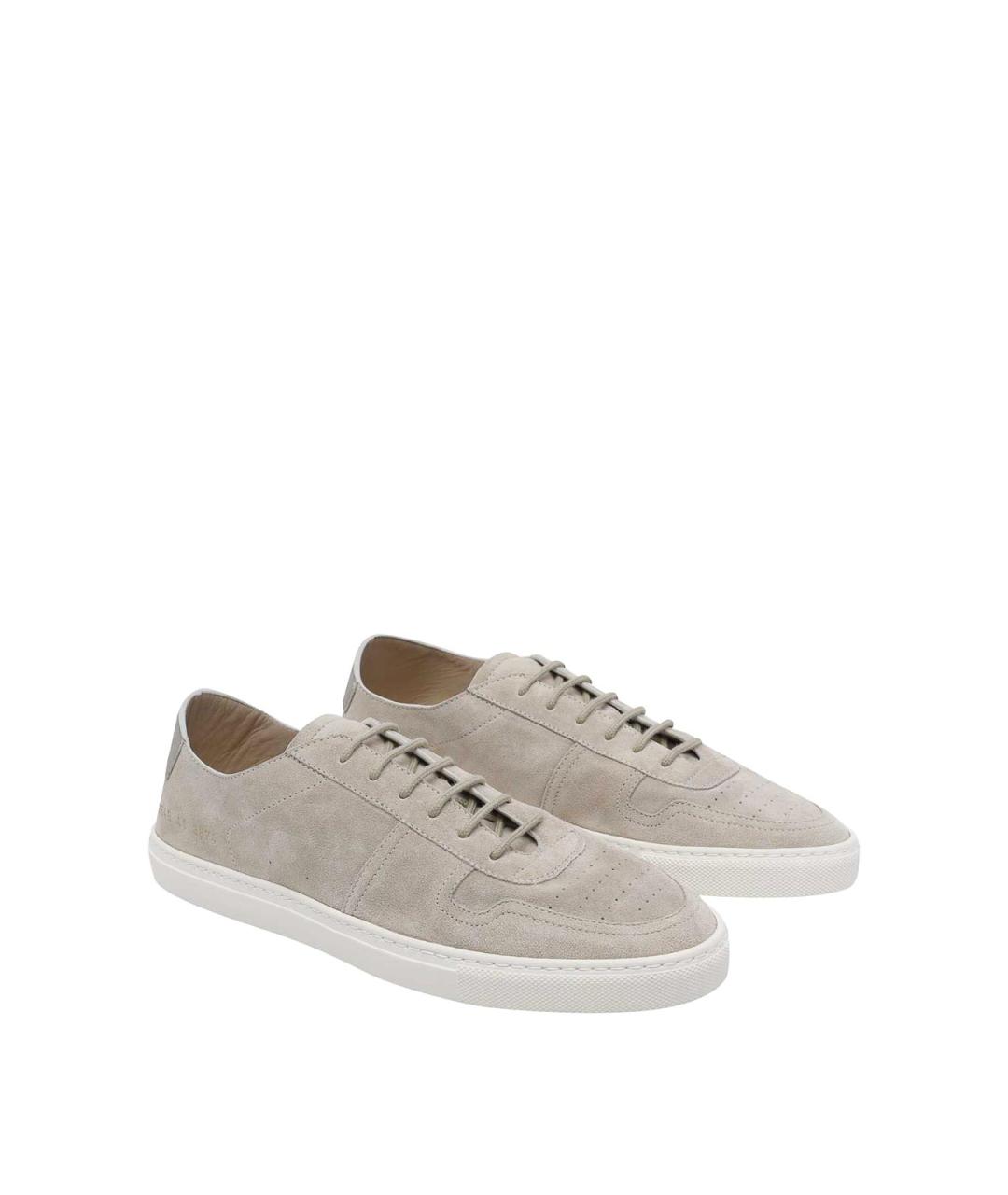 COMMON PROJECTS Серые замшевые низкие кроссовки / кеды, фото 2