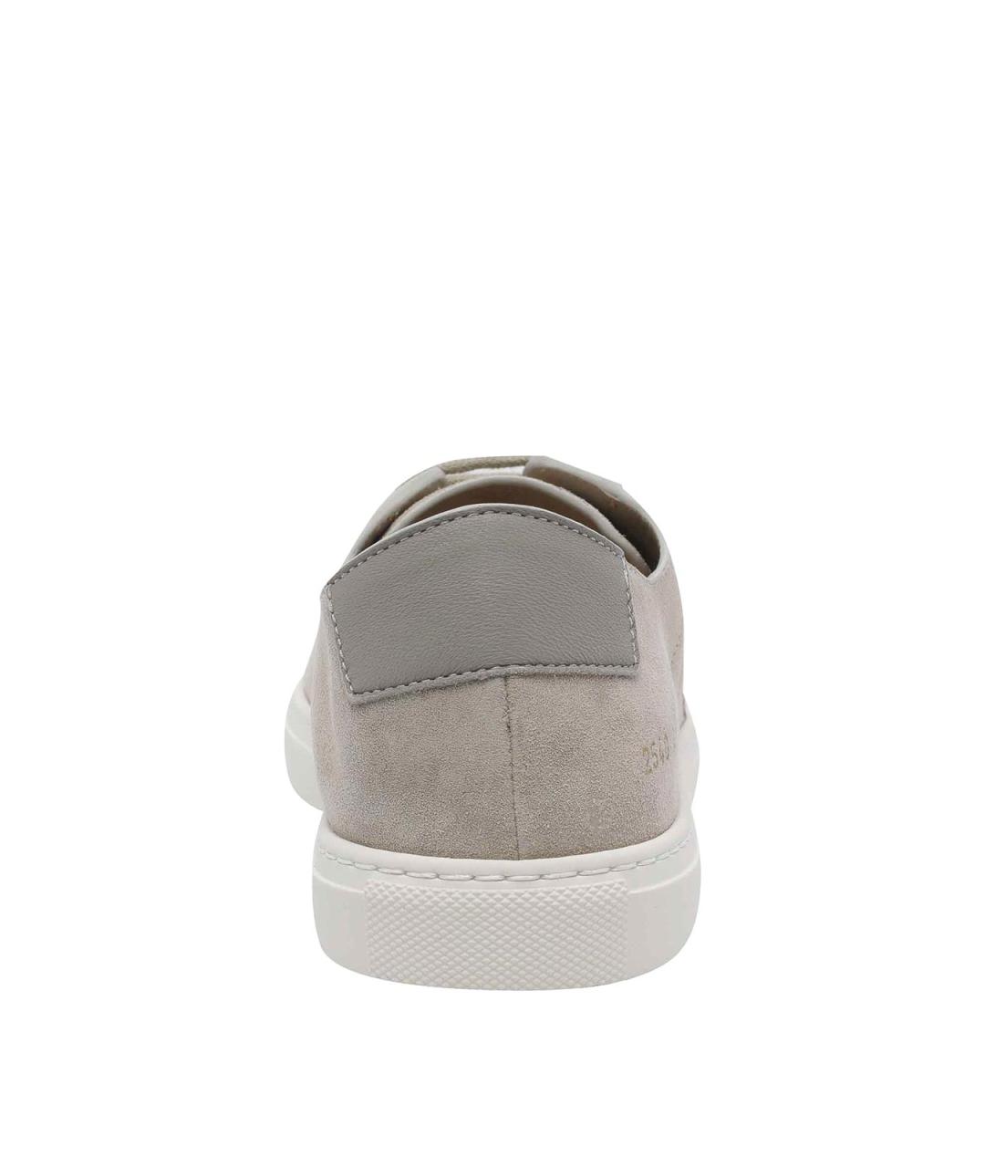 COMMON PROJECTS Серые замшевые низкие кроссовки / кеды, фото 4