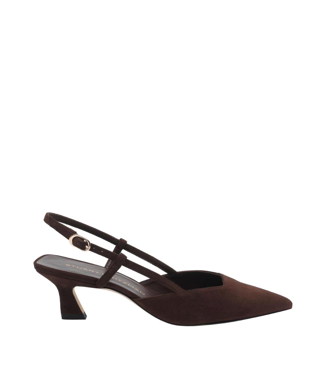 STUART WEITZMAN Коричневые замшевые туфли, фото 1