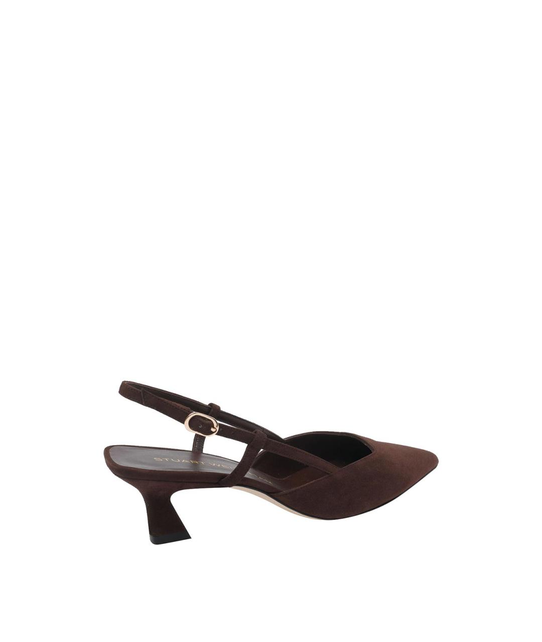 STUART WEITZMAN Коричневые замшевые туфли, фото 3
