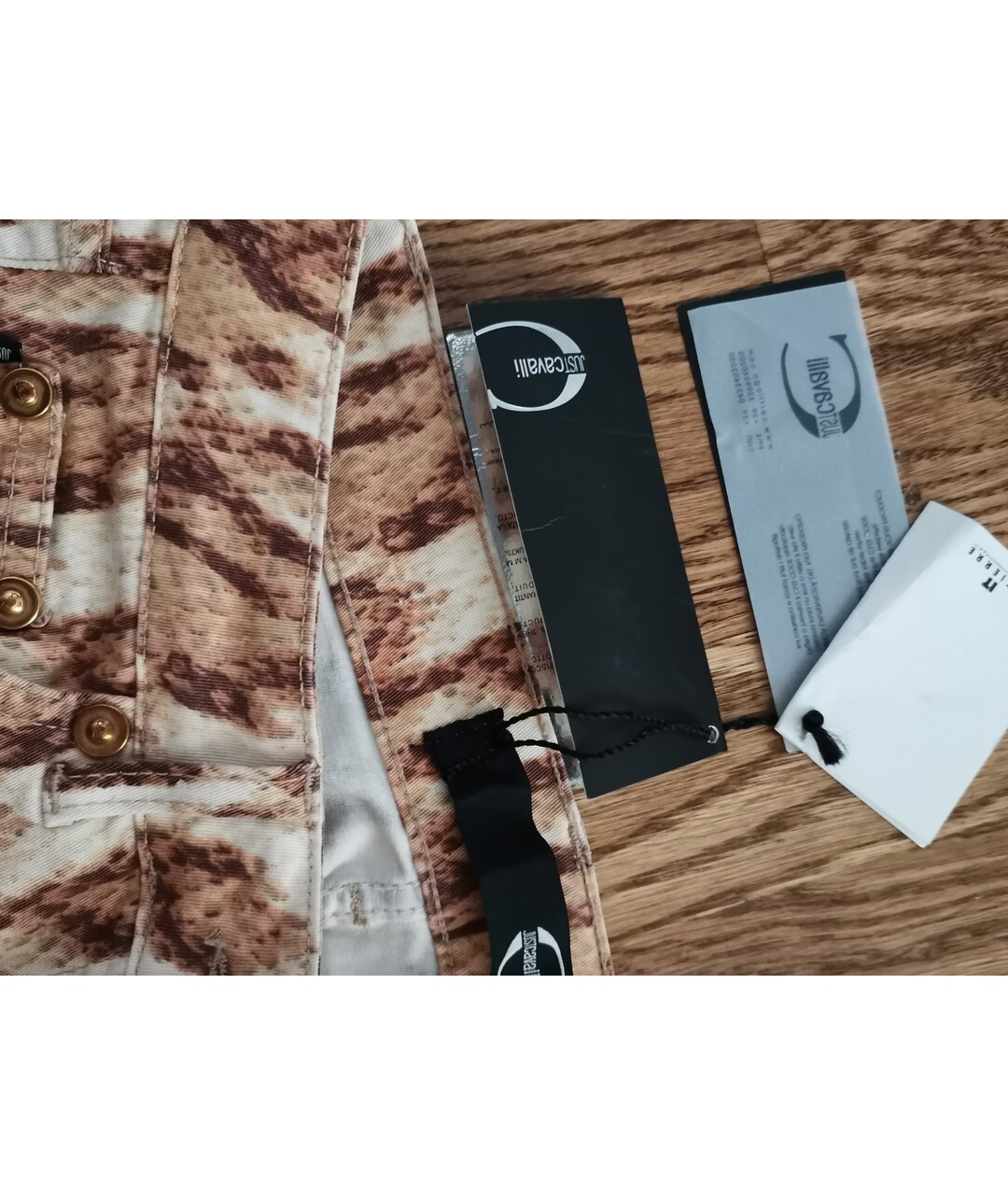 JUST CAVALLI Мульти хлопко-эластановые бриджи, фото 4