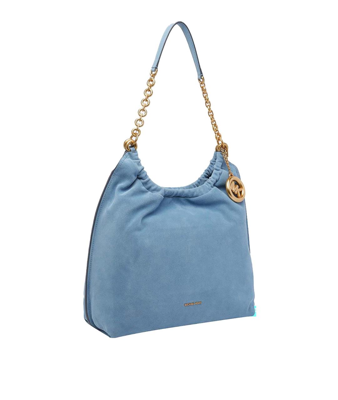 MICHAEL MICHAEL KORS Голубая замшевая сумка через плечо, фото 2