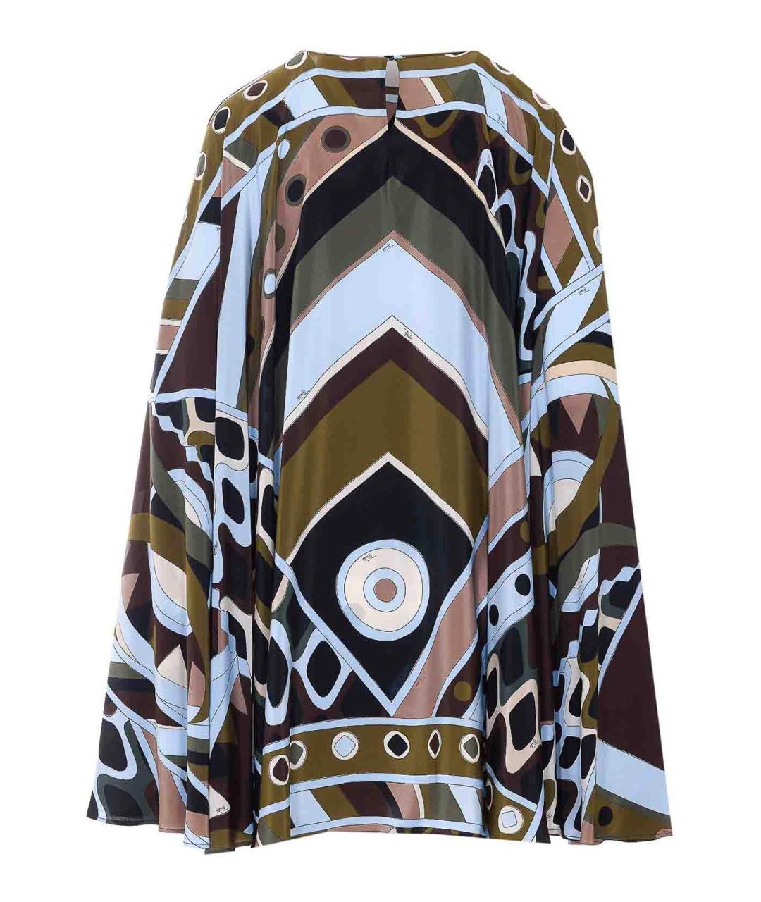 EMILIO PUCCI Голубая шелковая туника, фото 2