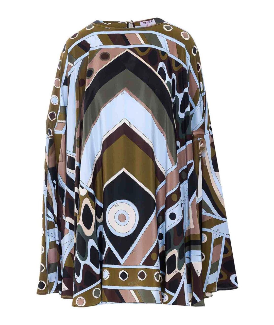 EMILIO PUCCI Голубая шелковая туника, фото 1
