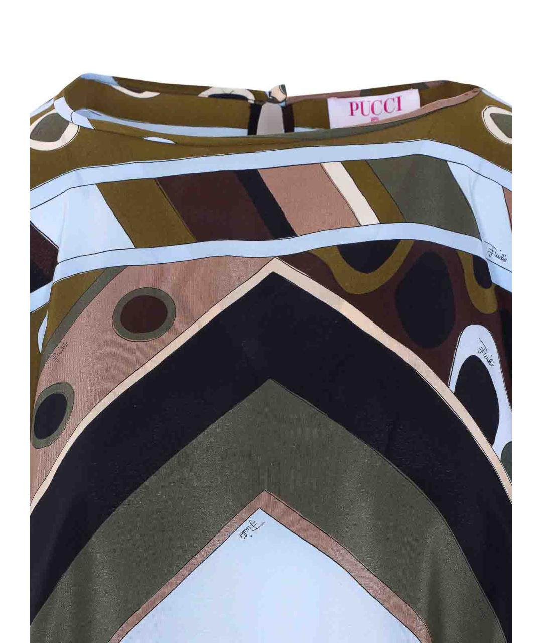 EMILIO PUCCI Голубая шелковая туника, фото 4