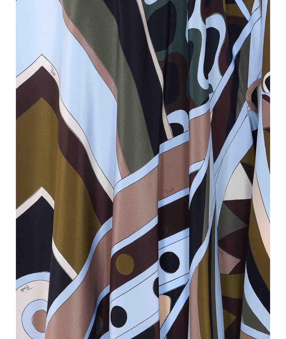 EMILIO PUCCI Голубая шелковая туника, фото 3